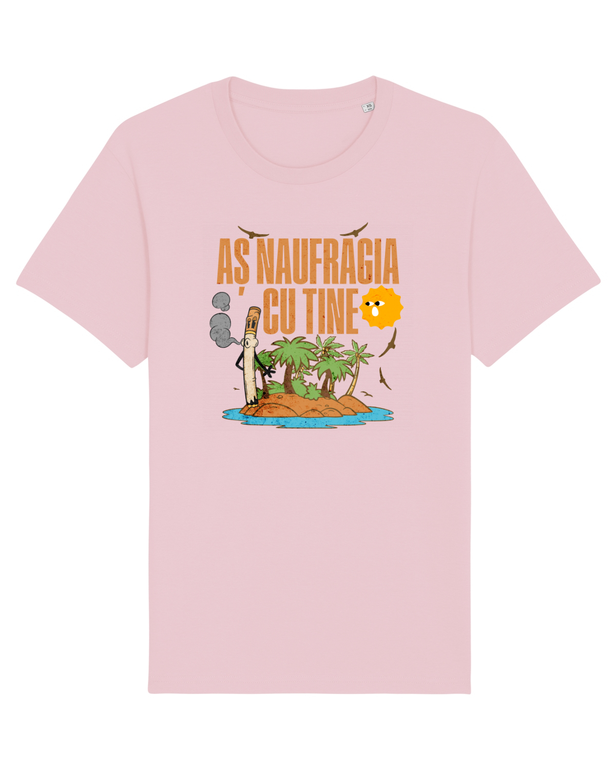 Tricou mânecă scurtă Unisex Rocker Cotton Pink