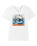 Cu pisici și astronauti- Ai adus plic? Tricou mânecă scurtă guler V Bărbat Presenter