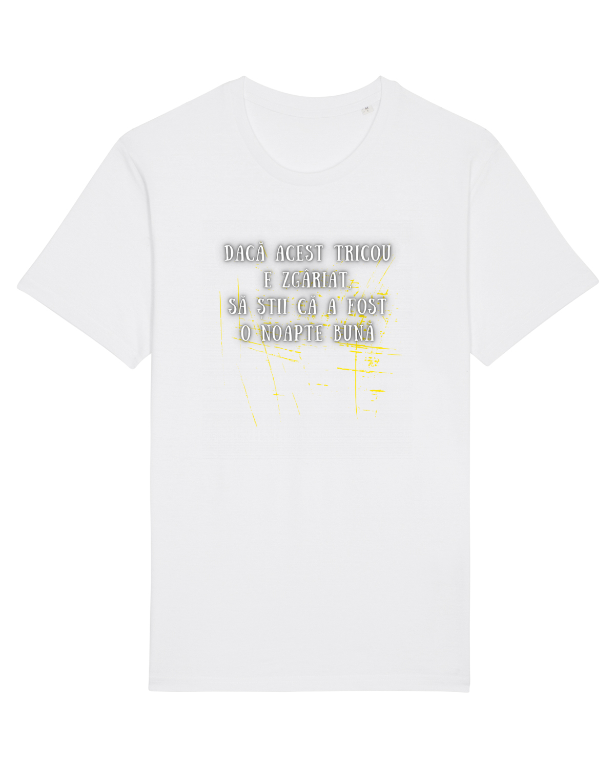 Tricou mânecă scurtă Unisex Rocker White