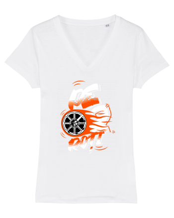 Motociclist - pe 2 roti White