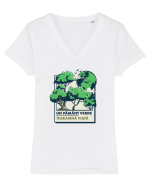 Pământ verde - ziua Pământului  Tricou mânecă scurtă guler V Damă Evoker