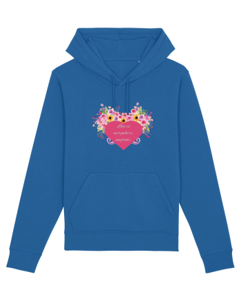 Love is everywhere, anytime. Royal Blue