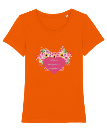 Love is everywhere, anytime. Bright Orange