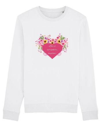 Love is everywhere, anytime. White