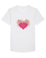 Love is everywhere, anytime. Tricou mânecă scurtă guler larg Bărbat Skater