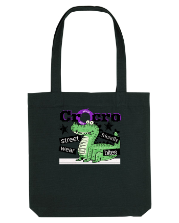 Crocodilul street wear - Friendly bites  Black