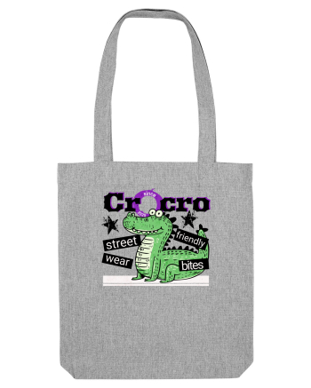 Crocodilul street wear - Friendly bites  Heather Grey