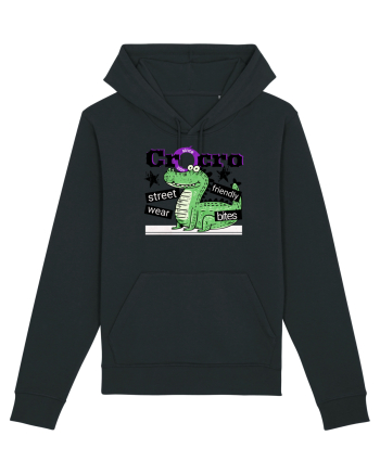 Crocodilul street wear - Friendly bites  Black
