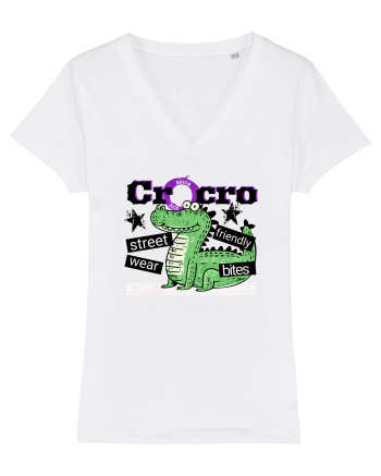 Crocodilul street wear - Friendly bites  White