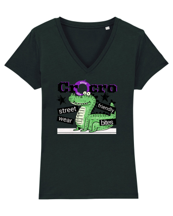 Crocodilul street wear - Friendly bites  Black