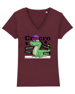 Crocodilul street wear - Friendly bites  Tricou mânecă scurtă guler V Damă Evoker