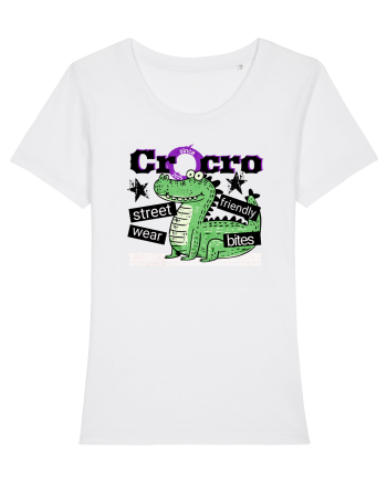 Crocodilul street wear - Friendly bites  White