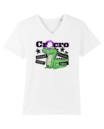 Crocodilul street wear - Friendly bites  White