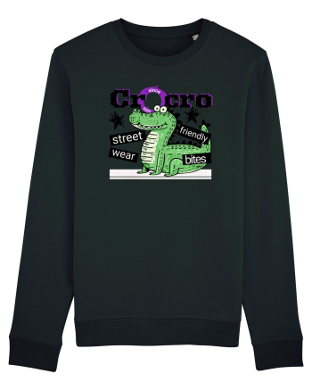 Crocodilul street wear - Friendly bites  Black