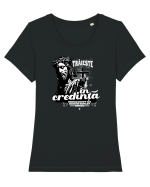 Religie - Trăiește în credință cu Isus Tricou mânecă scurtă guler larg fitted Damă Expresser