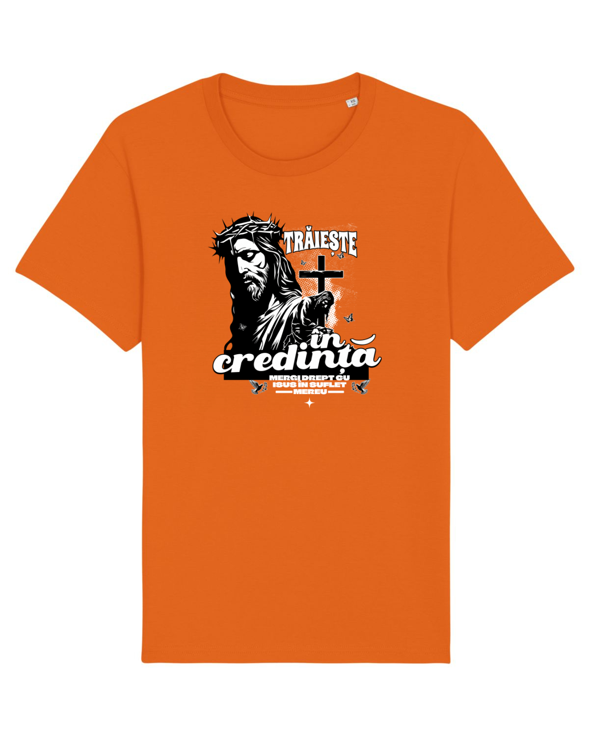 Tricou mânecă scurtă Unisex Rocker Bright Orange