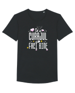 Motivational - Sa ai curajul sa faci bine Tricou mânecă scurtă guler larg Bărbat Skater
