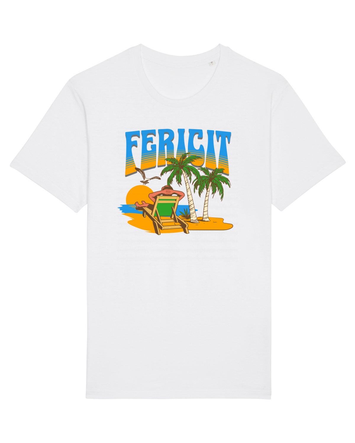 Tricou mânecă scurtă Unisex Rocker White