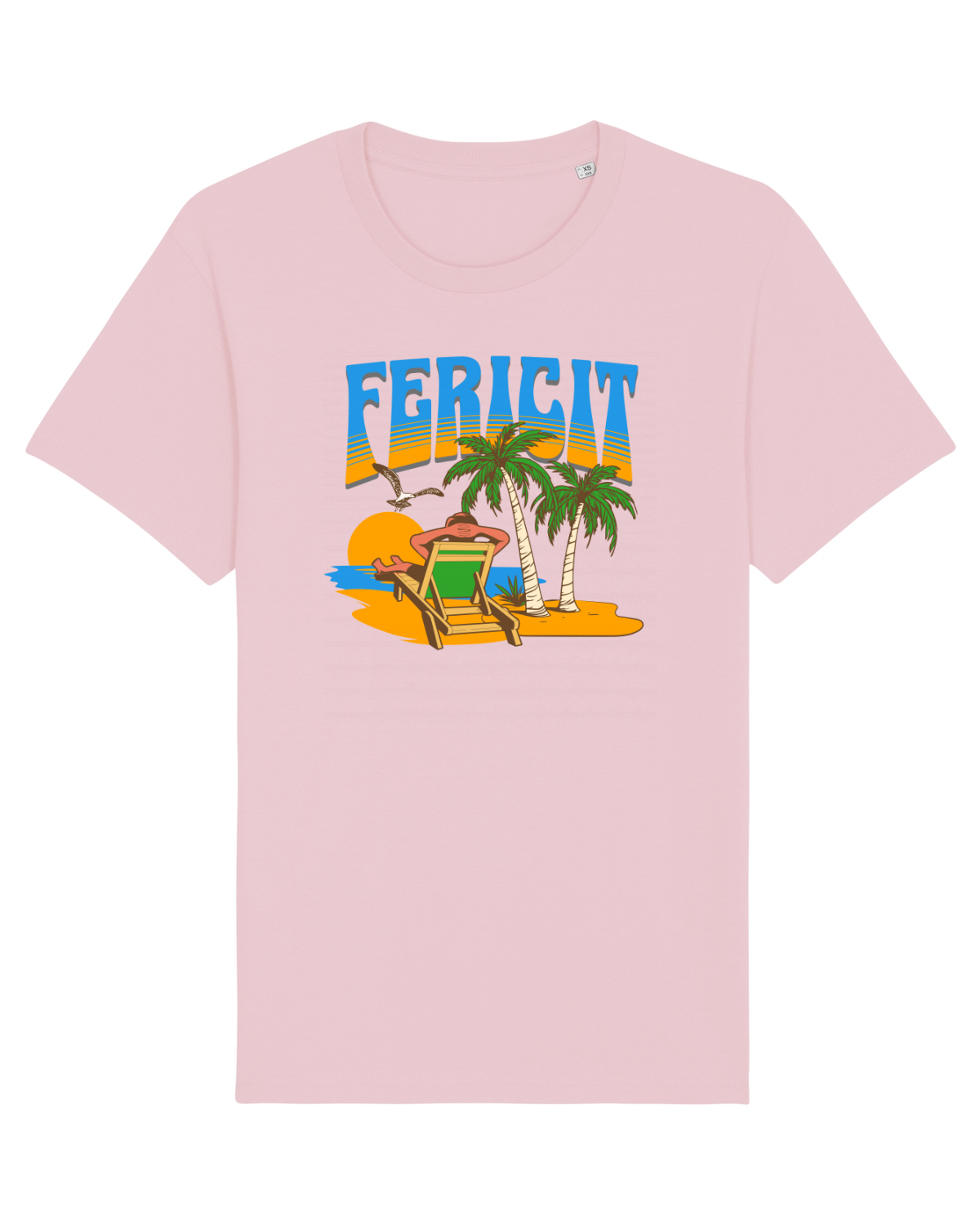 Tricou mânecă scurtă Unisex Rocker Cotton Pink