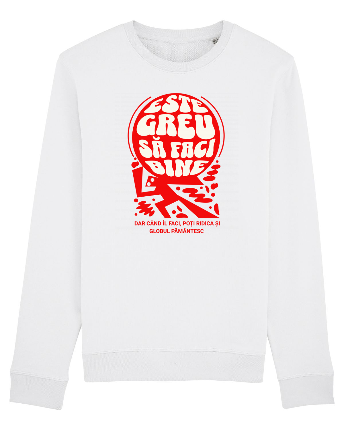 Bluză mânecă lungă Unisex Rise White