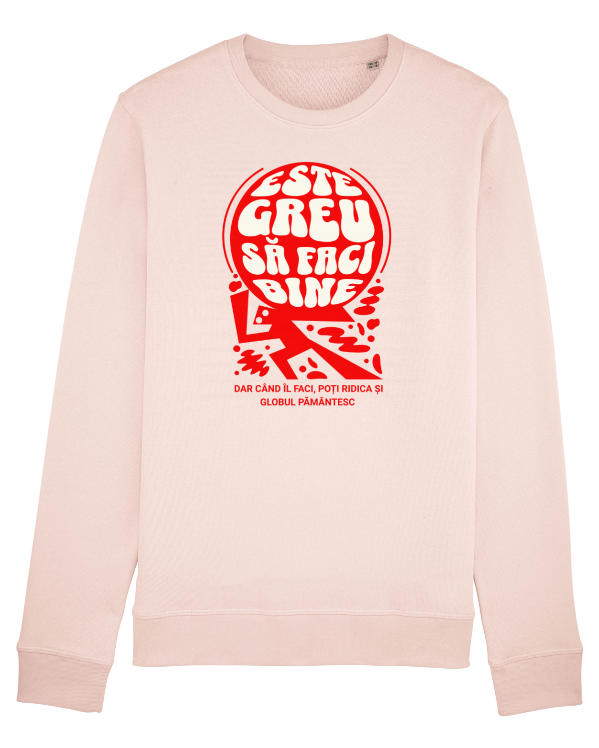 Bluză mânecă lungă Unisex Rise Candy Pink