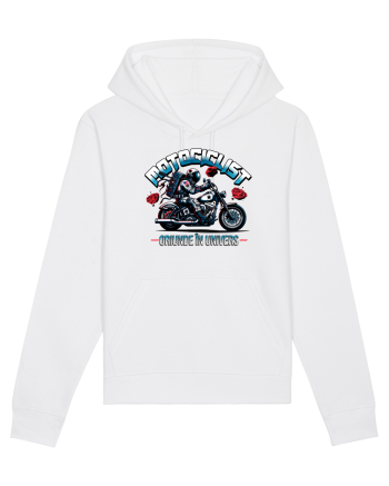 Motociclist - oriunde in univers White