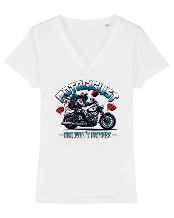 Motociclist - oriunde in univers White