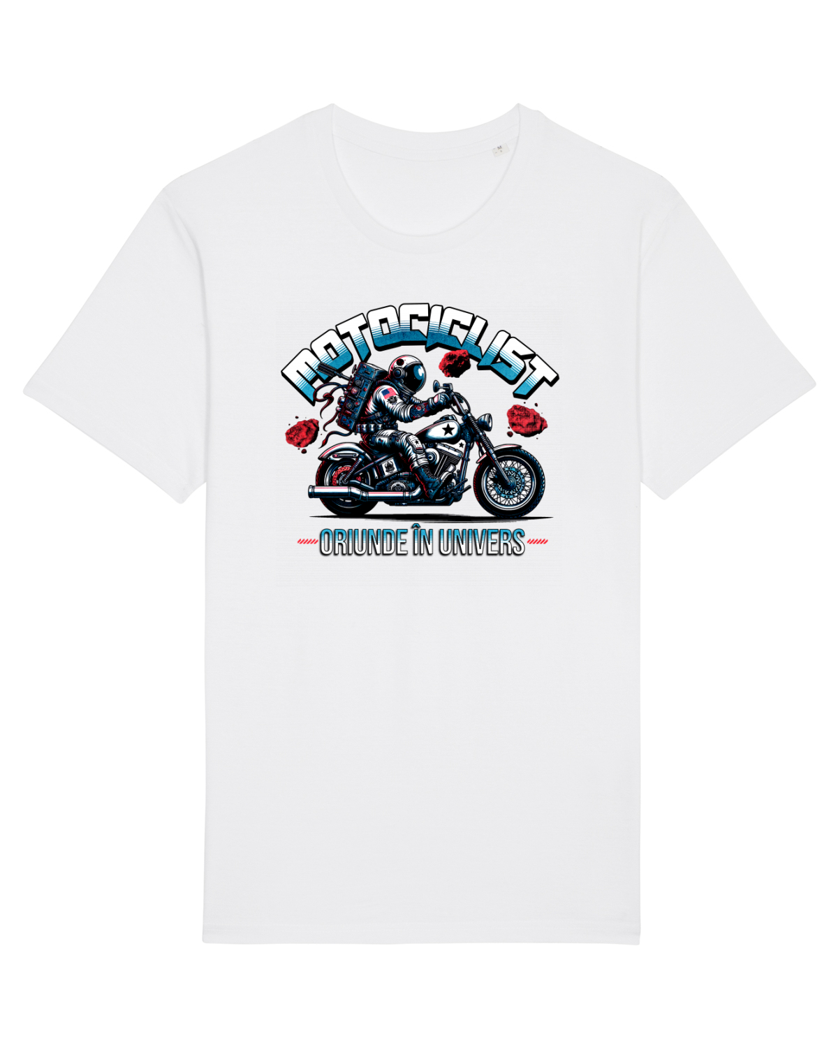 Tricou mânecă scurtă Unisex Rocker White