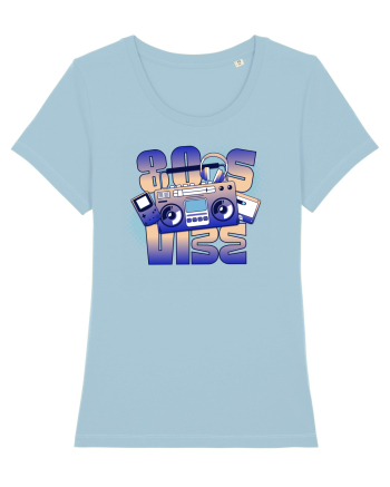 80's vibe  Sky Blue