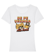 Retro gaming - de pe vremea aia bună  Tricou mânecă scurtă guler larg fitted Damă Expresser