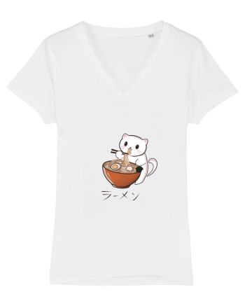 Ramen cat  White