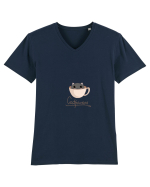 Pisică catppuccino  Tricou mânecă scurtă guler V Bărbat Presenter