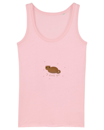I loaf you cat Cotton Pink