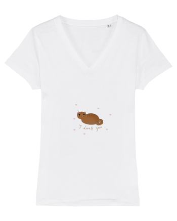 I loaf you cat White