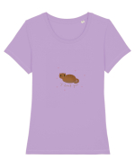 I loaf you cat Tricou mânecă scurtă guler larg fitted Damă Expresser