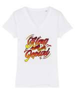 Alerg după mai mulți iepuri  Tricou mânecă scurtă guler V Damă Evoker
