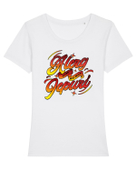Alerg după mai mulți iepuri  Tricou mânecă scurtă guler larg fitted Damă Expresser