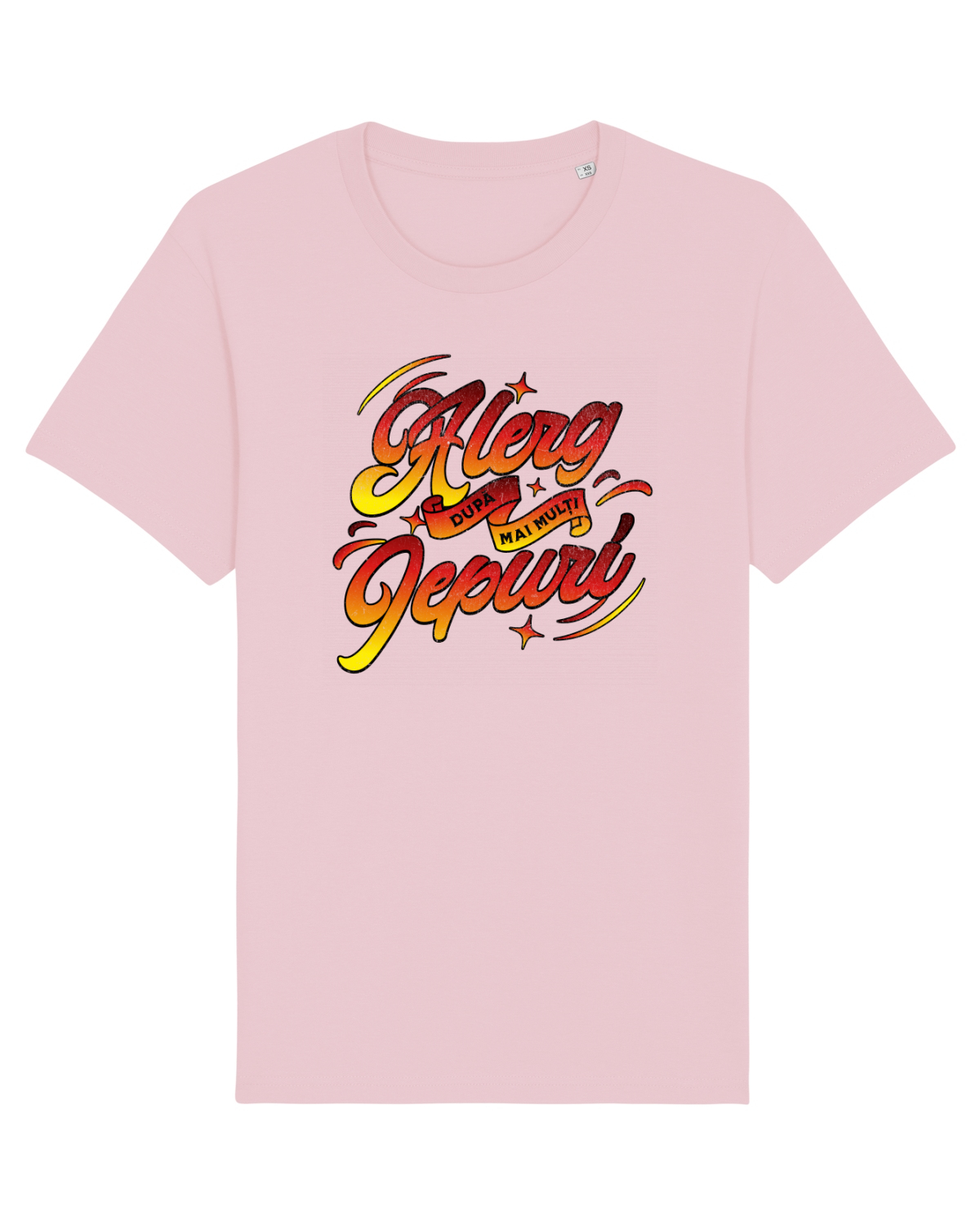 Tricou mânecă scurtă Unisex Rocker Cotton Pink