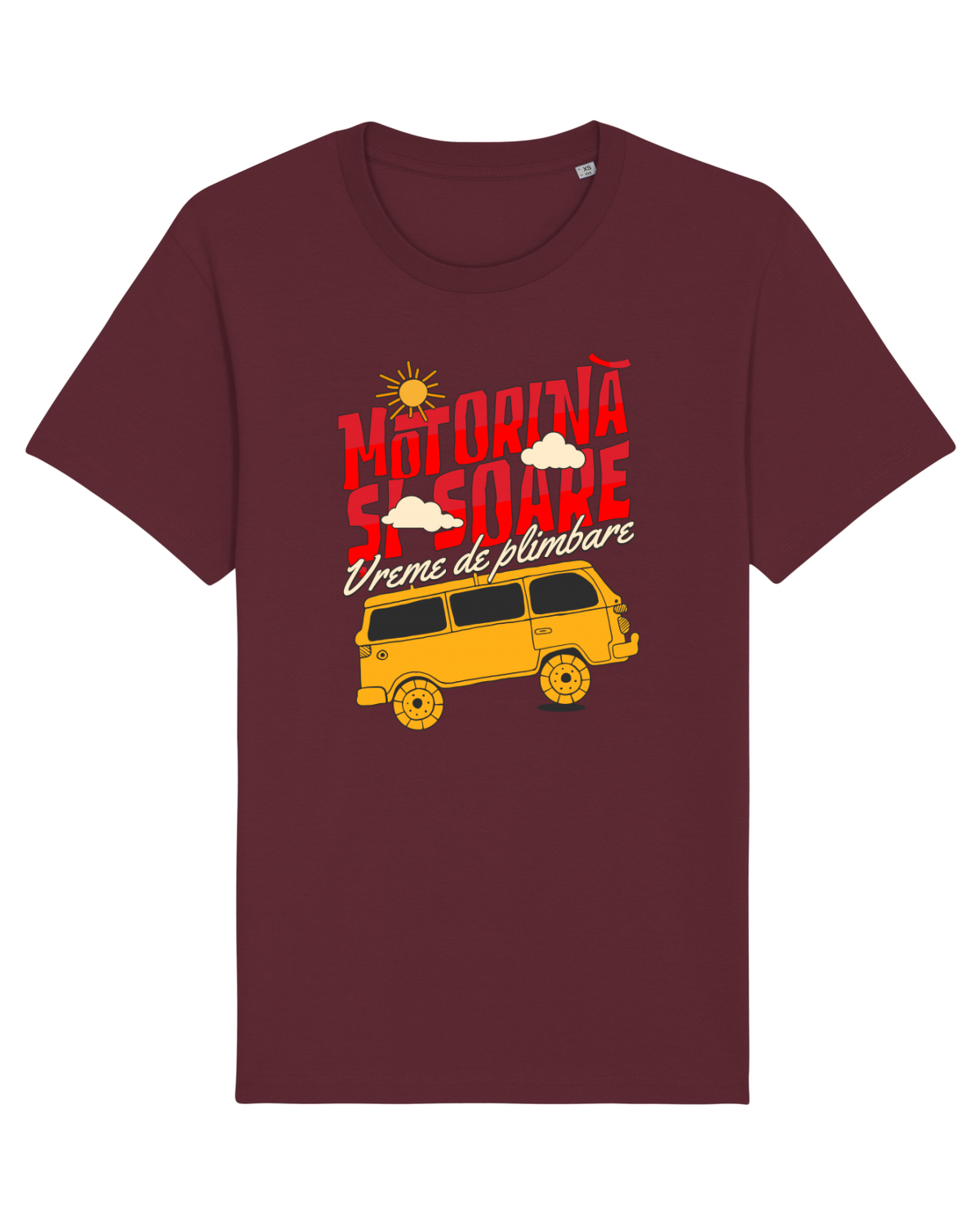Tricou mânecă scurtă Unisex Rocker Burgundy