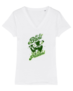 Golf și bani- Mentalitate de învingător Tricou mânecă scurtă guler V Damă Evoker