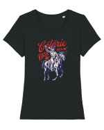 Călărit - Călărie viața mea Tricou mânecă scurtă guler larg fitted Damă Expresser