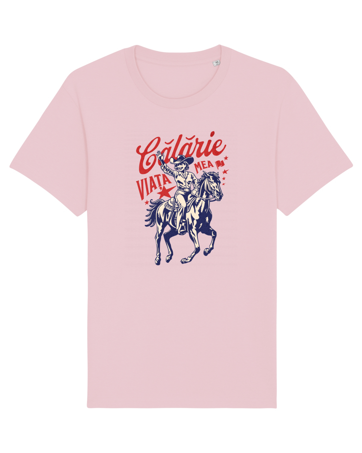 Tricou mânecă scurtă Unisex Rocker Cotton Pink