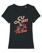 Pentru soțiile atente- Ninja wife Tricou mânecă scurtă guler larg fitted Damă Expresser