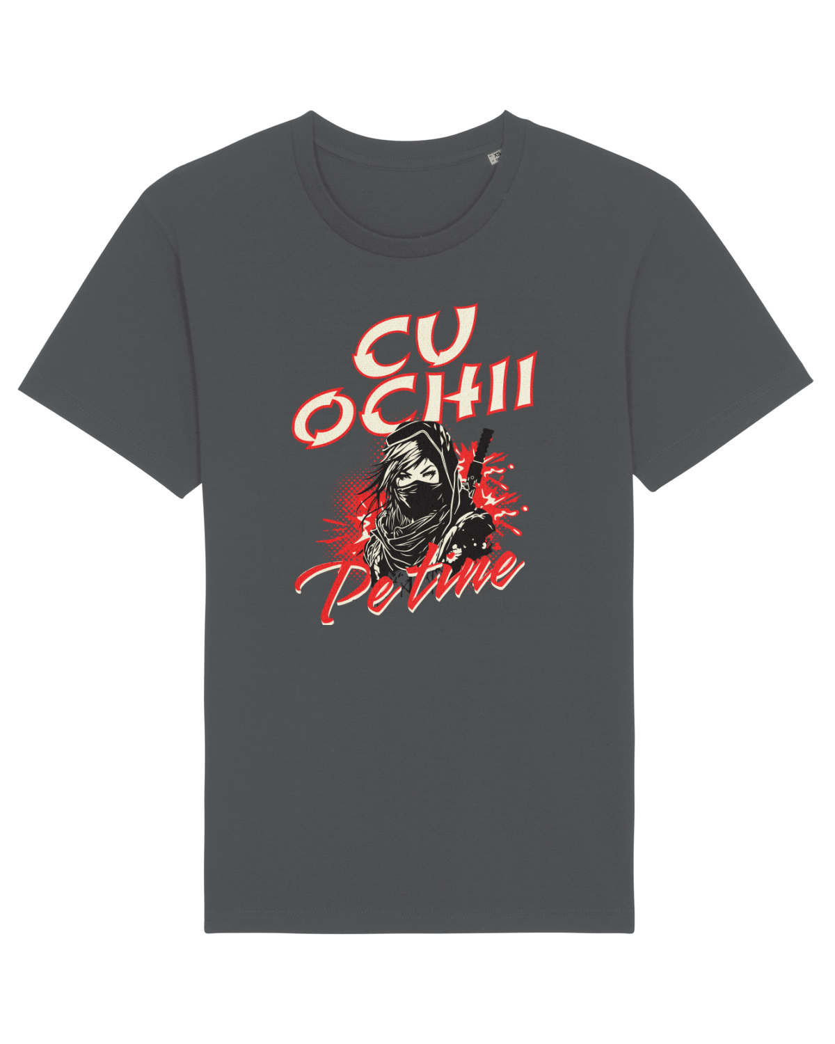 Tricou mânecă scurtă Unisex Rocker Anthracite