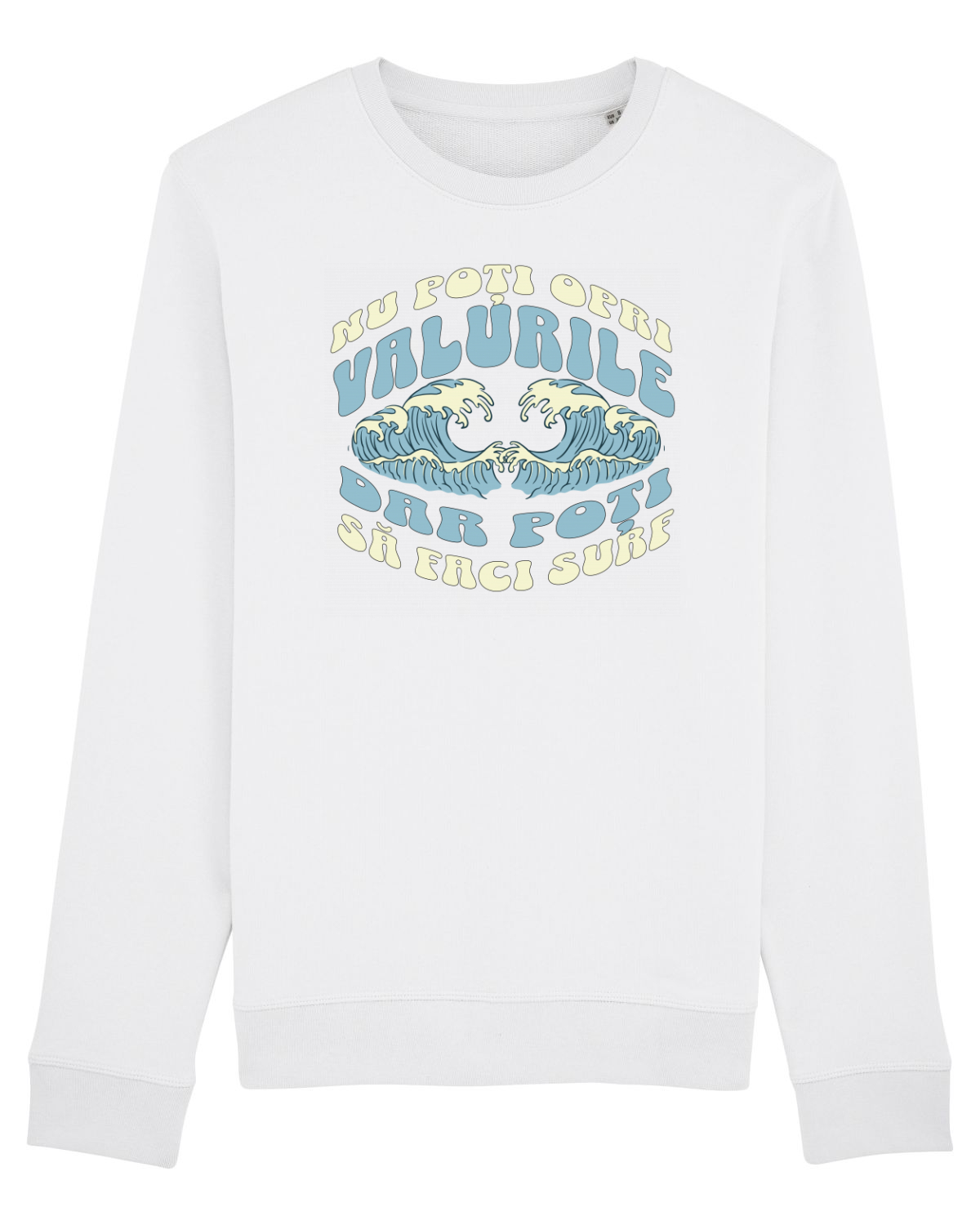 Bluză mânecă lungă Unisex Rise White
