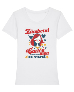 Zambetul - Cartea mea de vizită  Tricou mânecă scurtă guler larg fitted Damă Expresser
