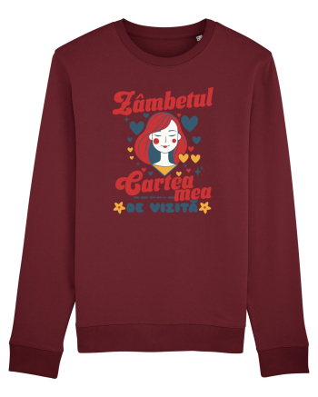Zambetul - Cartea mea de vizită  Burgundy