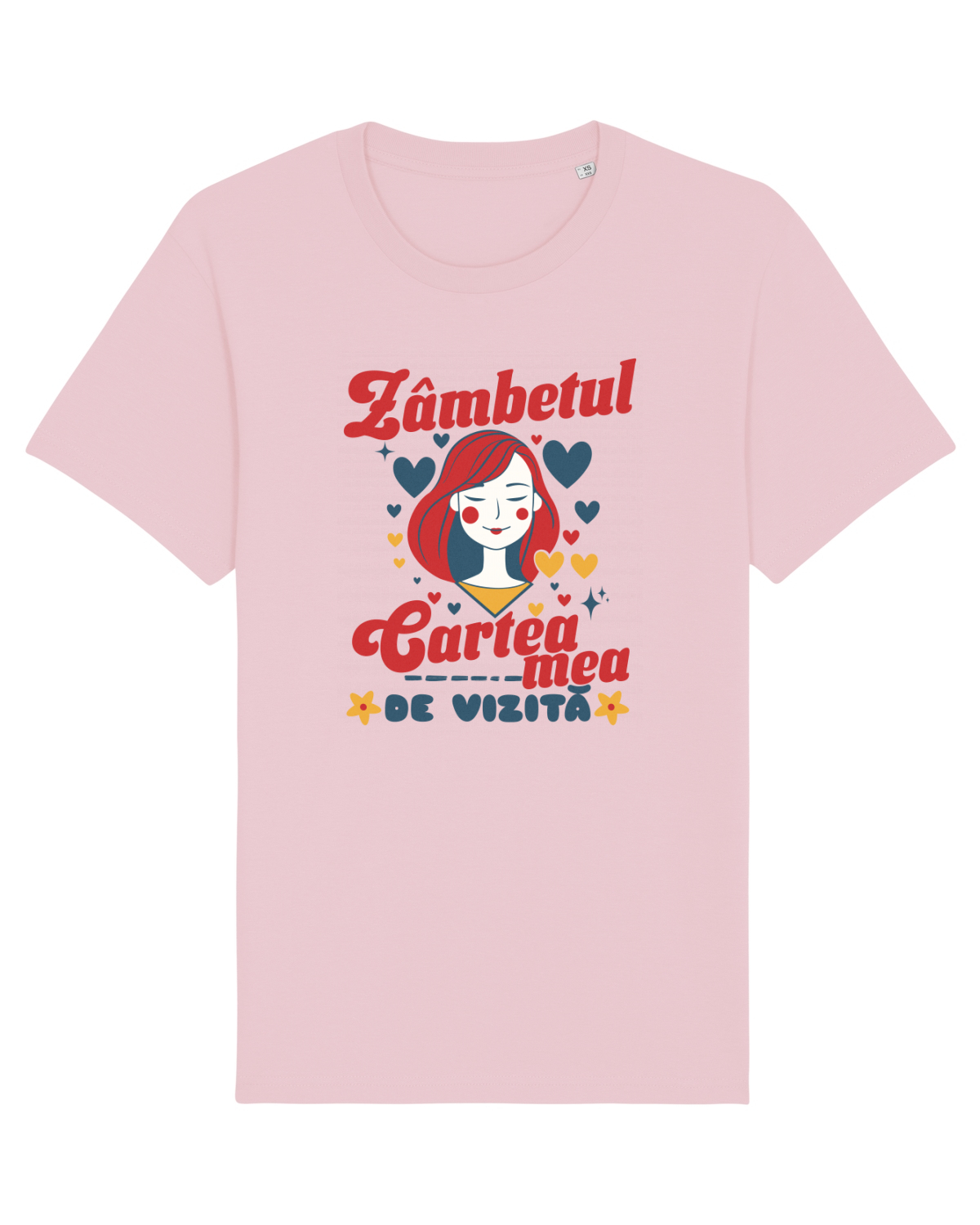 Tricou mânecă scurtă Unisex Rocker Cotton Pink