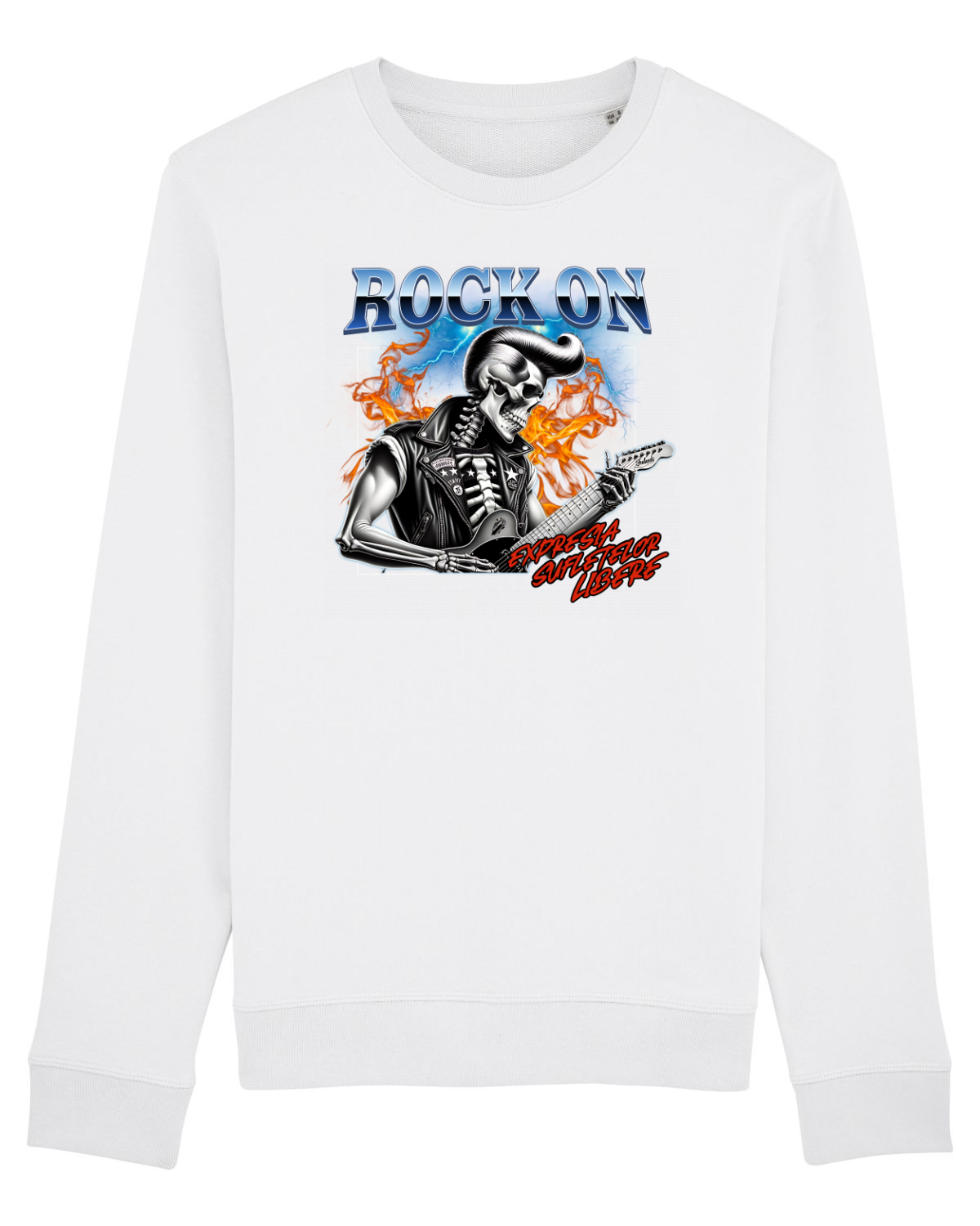 Bluză mânecă lungă Unisex Rise White