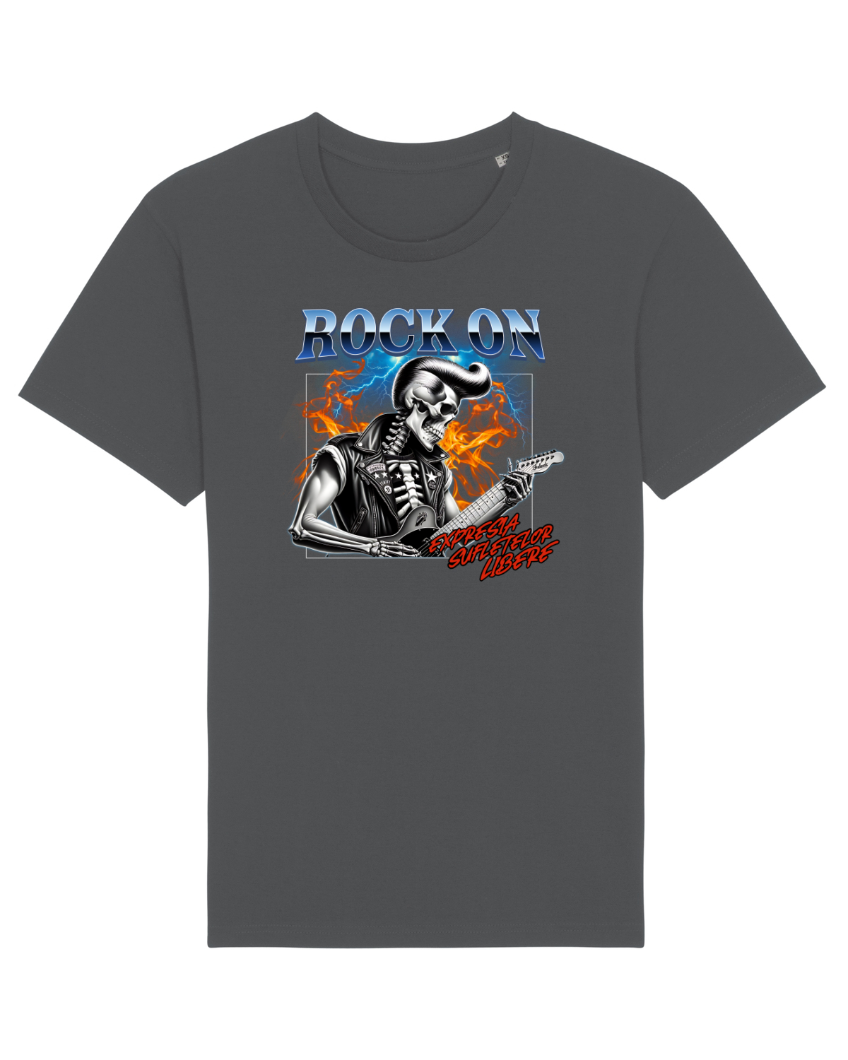 Tricou mânecă scurtă Unisex Rocker Anthracite